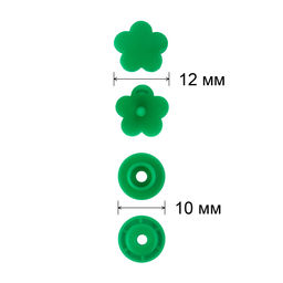 Кнопка Micron POM-12 FL Кнопки пластиковые пластик d 12 мм 15 шт. № 008 зеленый