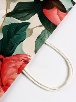 Цена за 2 шт. Пакет подарочный крафт, Цветы, 32?17.5?37 см