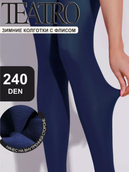Колготки женские TEATRO ICE STYLE 240 den COLOR темно-синий