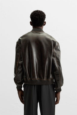 FAUX LEATHER BOMBER JACKET - Zara фото 3