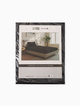 Постельное бельё 1.5-спальное «Экономь и Я», поплин, чёрное