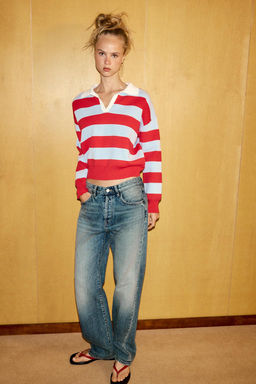 STRIPED POLO JUMPER