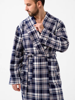 Мужской халат трикотажный чернильный 1566 (5) - Росхалат фото 6