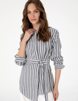 _ndigo Comfort Fit Uzun Kollu G_mlek