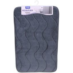 Коврик для ванной 50*80 "Волна" серый