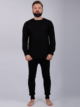 Термокомплект (Черный), футер с начесом - Малина фото 2