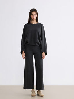 Bisiklet Yaka Oversize Bluz