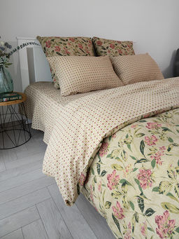 Комплект постельного белья евро зелёный бязь