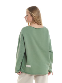 Толстовка с необработанными краями 22-2016 фисташковый - Mini maxi фото 2