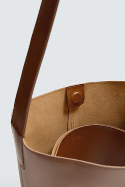 LIMITED EDITION LEATHER SHOPPER BAG - Zara фото 7