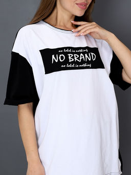 Футболка Женская Оверсайз No Brand цвет Черный - Амавес-текстиль фото 11
