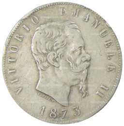 5 лир 1873 года Италия