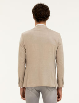 Бежевая кашемировая куртка приталенного кроя - Cacharel фото 5