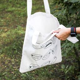 Эко-шоппер из 100% хлопка "LIPS"