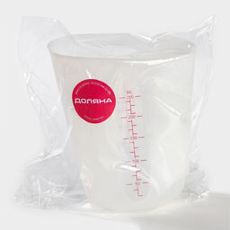 Стакан мерный Доляна, 250 мл, пластик, белый