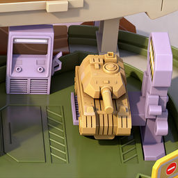 Парковка "Игровой паркинг" (свет, звук, 3 металл машины, самолет) в коробке