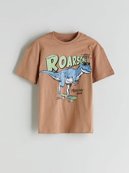 Dinozor Bask?l? Erkek ?ocuk Ti??rt ve ?ort 2li