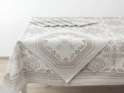 24С9-ШР/уп. Комплект столовый 153*153 + 6 салф. 49*49 "Новгород-2" цв. 133 рис. 129