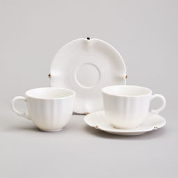 ЧАЙНЫЙ НАБОР LEFARD SUNDAY НА 2 ПЕР. 4 ПР. 220 МЛ ЗОЛОТОЙ