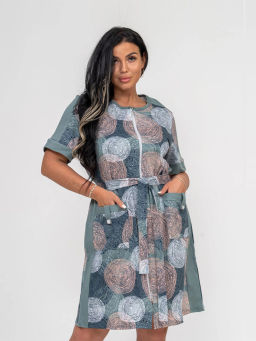 Халат женский, цвет зеленый