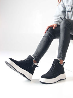 Ботинки 260.windyw. черный замш/Мех