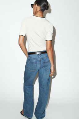 CONTRASTING TRIM SLOGAN T-SHIRT - Zara фото 7