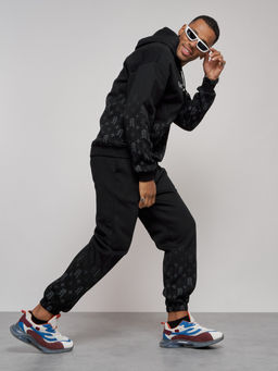 Спортивный костюм мужской трикотажный демисезонный черного цвета 12010Ch - Mtforce фото 24