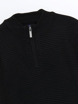 Dik Yaka Basic Uzun Kollu Erkek ?ocuk Triko Kazak - Waikiki фото 2