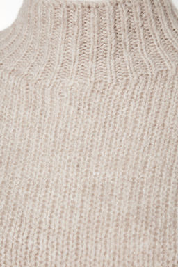 Tas Yumusak Dokulu Kal?n Bisiklet Yaka Triko Kazak TWOAW24KZ00290