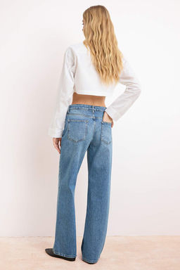 Mavi Normal Bel 100% Pamuk Wide Leg Genis Paca Jeans TWOSS26JE00125 - Trendyolmilla фото 6