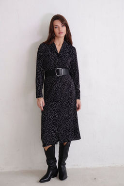 Платье-рубашка с английским воротником принт - Martichelli фото 17