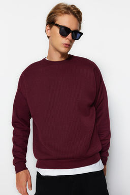 TRENDYOL MAN Bordo Regular Fit Uzun Kollu Dokulu Sweatshirt TMNAW22SW1020 - Trendyolmilla фото 7