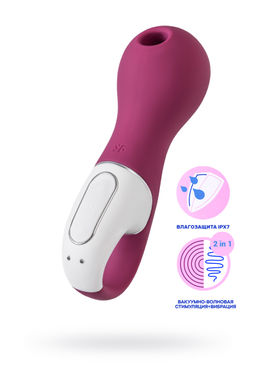 Вакуум-волновой бесконтактный стимулятор клитора Satisfyer Lucky Libra, силикон, красный, 15,7 см
