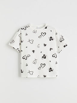 Kalp Desenli K?z ?ocuk ?ortlu Pijama Tak?m?