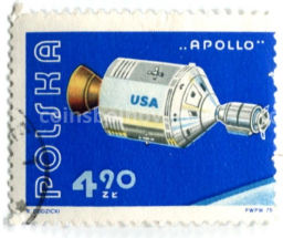 Марка Космический корабль Аполло 1975 год Польша