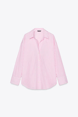 STRIPED POPLIN SHIRT WITH METALLIC THREAD - Zara фото 6