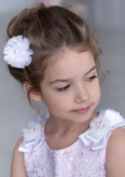 Анна, заколка белый Цена за 2 шт - Alolika фото 2