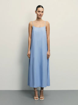 Сарафан изо льна с декоративными бусинами / Zarina фото 4