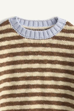 JERSEY PUNTO RAYAS CONTRASTE LIMITED EDITION / Marr?n / Crudo - Zara фото 8