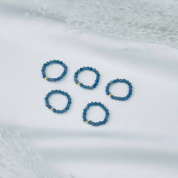 Кольцо на резинке из Сапфира 16 р.