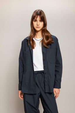 Relax Fit Poplin Uzun Kollu Gomlek Tunik - Defacto фото 2