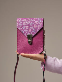 Сумка замшевая кросс-боди Deboro 31023 фиолетовый флокс