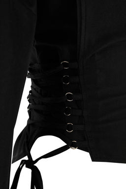 Siyah Belden Bagc?kl? Ayarlanabilir S?k/Gece Gomlek TPRAW26GO00001 - Trendyolmilla фото 2