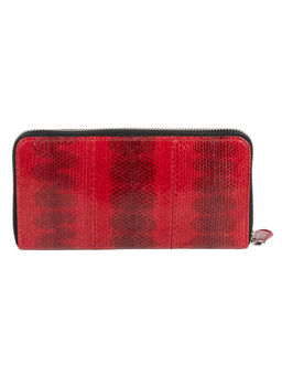 Кошелек Sefaro из кожи морской змеи красный  фото 3