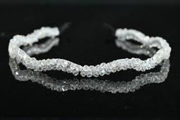 Ободок для волос Волна с цирконом, цвет хрусталь