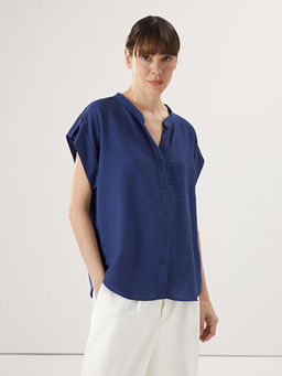 Ka??k Yaka Oversize Kad?n Bluz