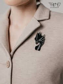 Брошь Величественный дракон, Majestic Dragon - Orgalica фото 2