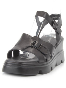 08-PEAG34-2 BLACK Босоножки женские (натуральная кожа)