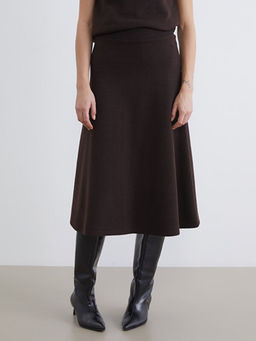 Beli Lastikli A Kesim Triko Etek