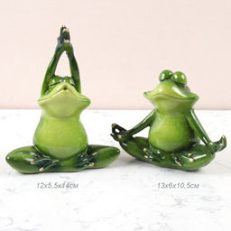 Цена за 2 шт. Фигурка Лягушка йога 10,5/14 см / YX69057 /уп 2/36/